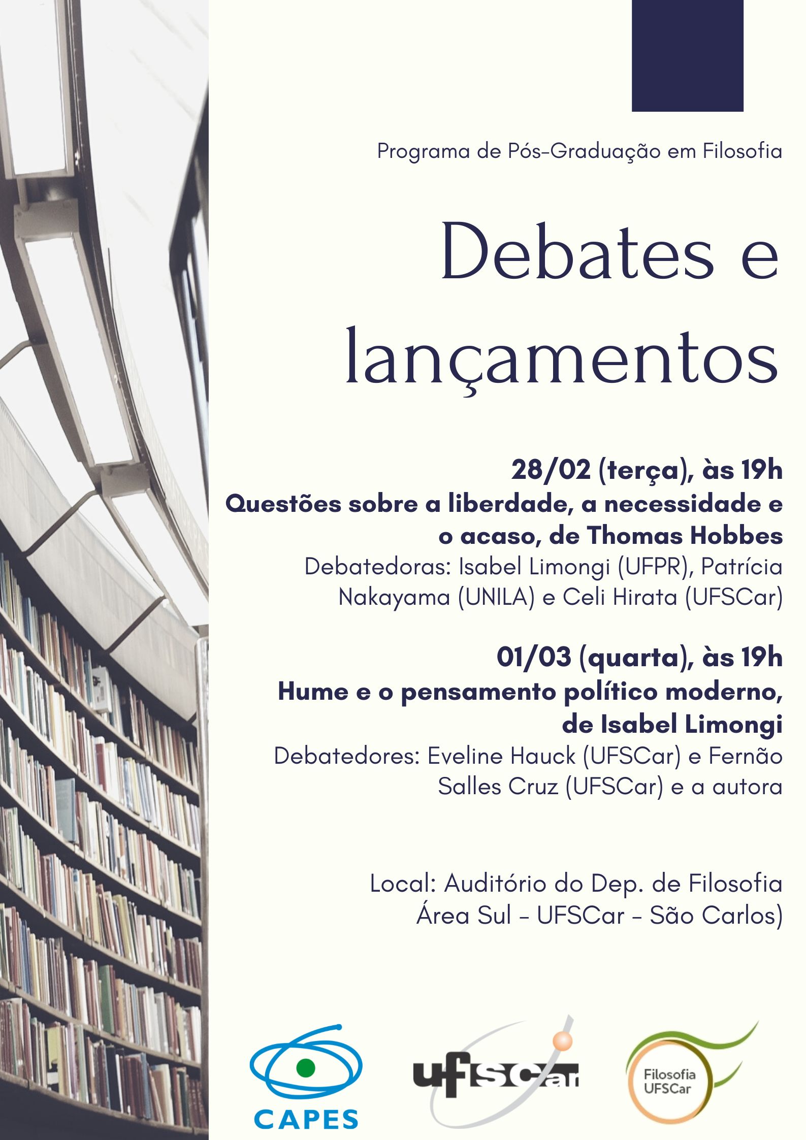 Debates e lançamentos