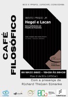 BCo e PPGFil promovem Café Filosófico e Lançamento do livro Hegel e Lacan: cinco conferências em Filosofia da Psicanálise, de Bento Prado Jr.