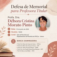 Defesa de Memorial para Professora Titular da Profa. Dra. Débora Cristina Morato Pinto