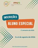 Inscrições abertas para Aluno Especial – 2º semestre de 2026