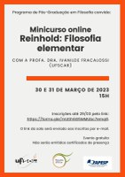 Minicurso online - Reinhold: Filosofia elementar