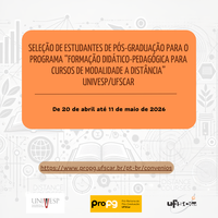 ProPG divulga edital para Programa de Formação Didático-Pedagógica em EaD
