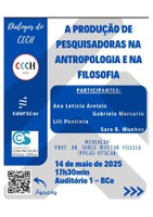 Socialização de Pesquisas do CECH: a produção de pesquisadoras na Antropologia e na Filosofia